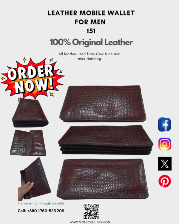 LEATHER MOBILE WALLET FOR MEN 151 - Image 2